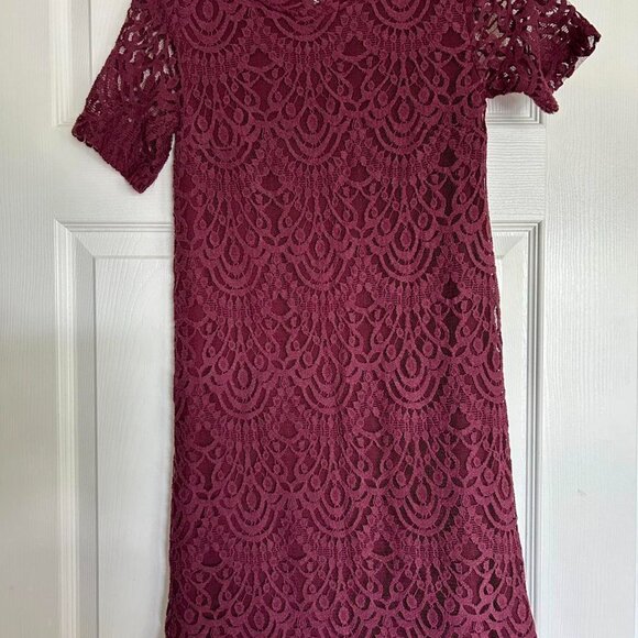 H&M Women's Burgundy and Red Dress - Picture 1 of 5
